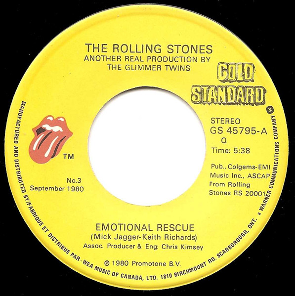 Emotional Rescue / Down In The Hole